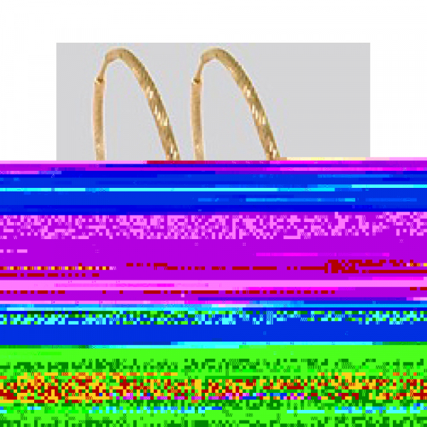 Золотые серьги без камня с алмазкой № 140954