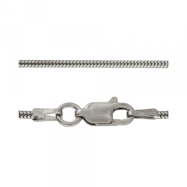 Серебряная цепь снейк мягкий родированная № 94657