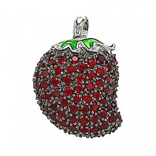 Серебряная подвеска с гранатом № 75106