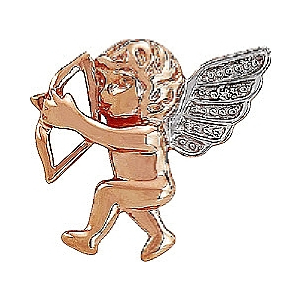 Золотая подвеска с бриллиантом № 75745