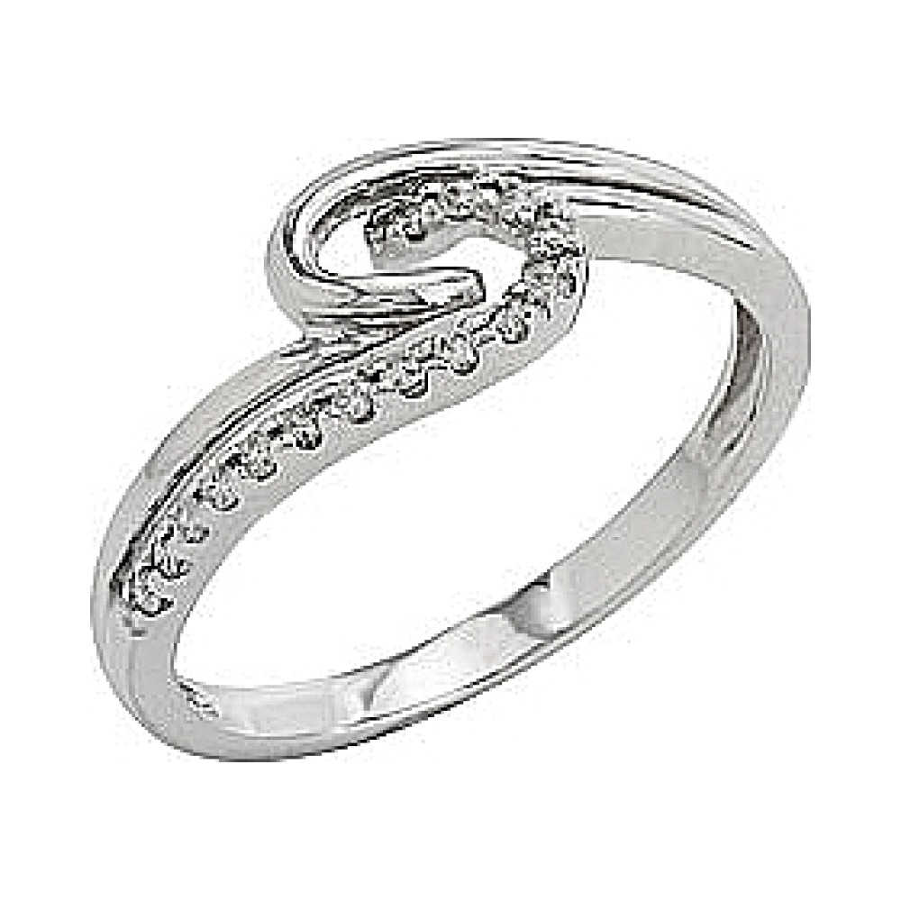 Золотое кольцо с бриллиантом № 81925