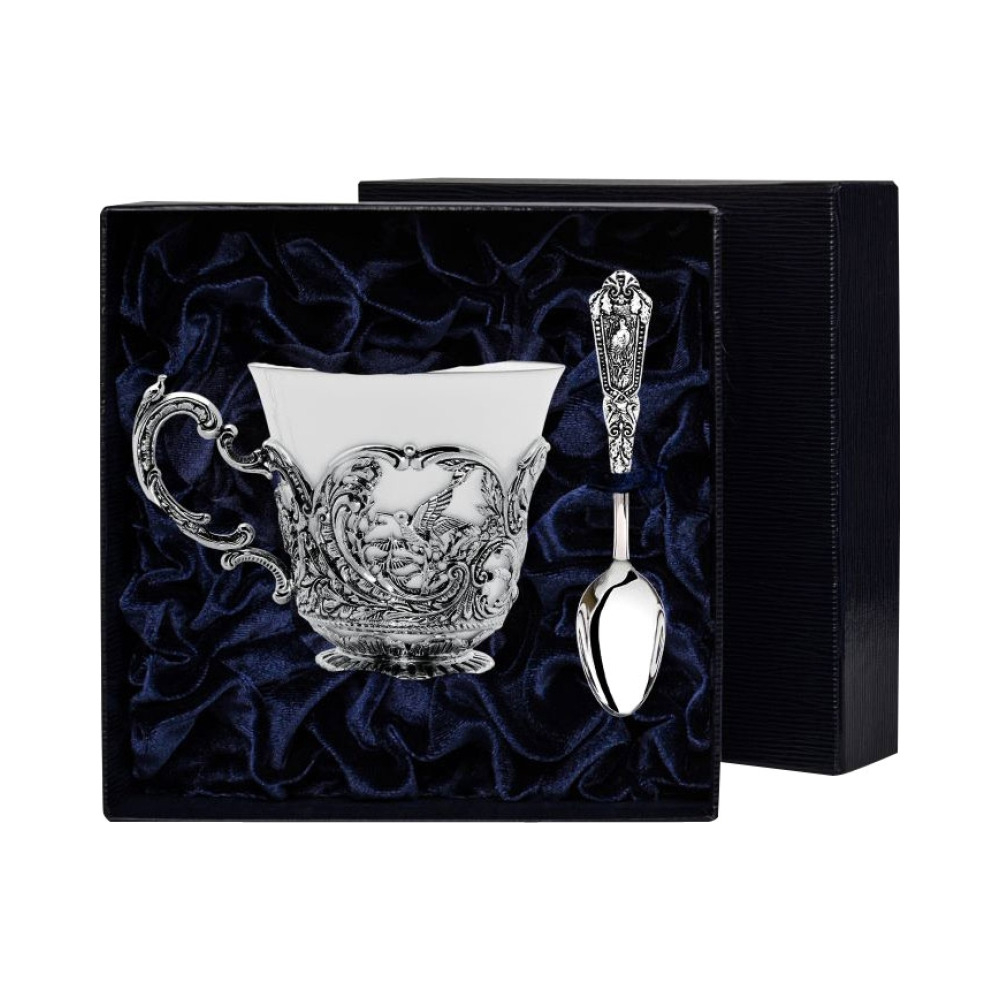 Чашка чайная «Королевская охота» с чернением