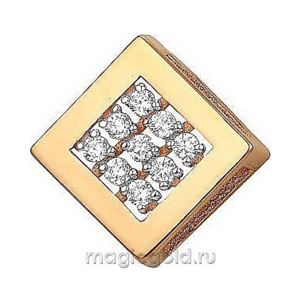 Золотая подвеска с фианитом № 173979