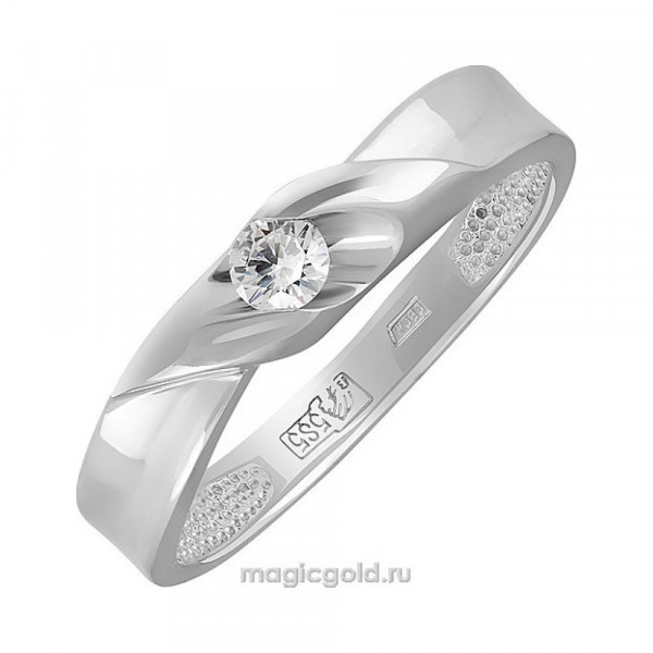 Золотое кольцо с бриллиантом № 160994