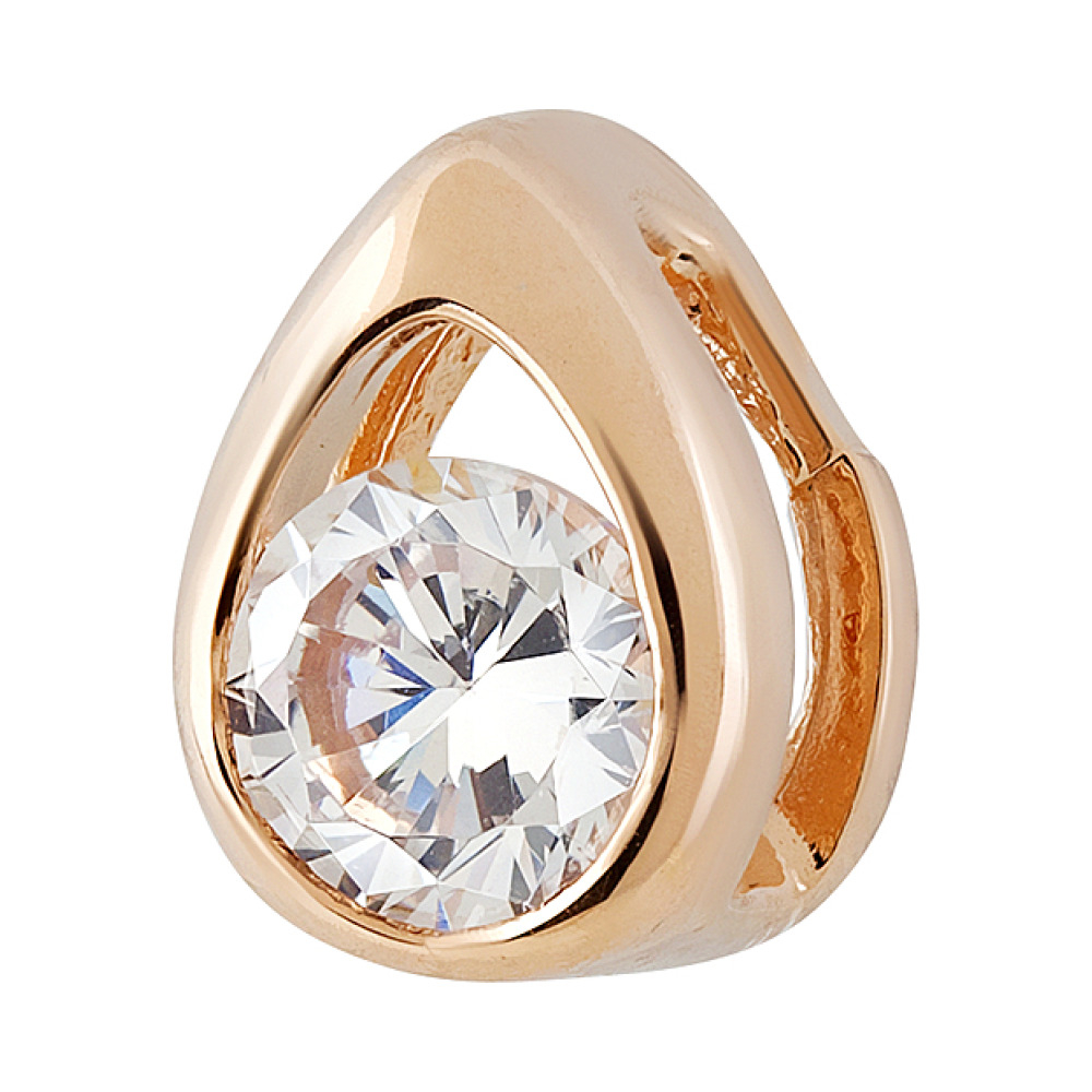 Золотая подвеска с фианитом № 129830