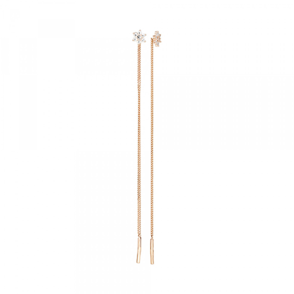 Золотые серьги с фианитами № 126422