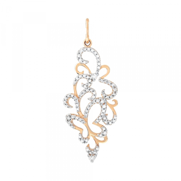 Золотая подвеска с фианитами № 112286