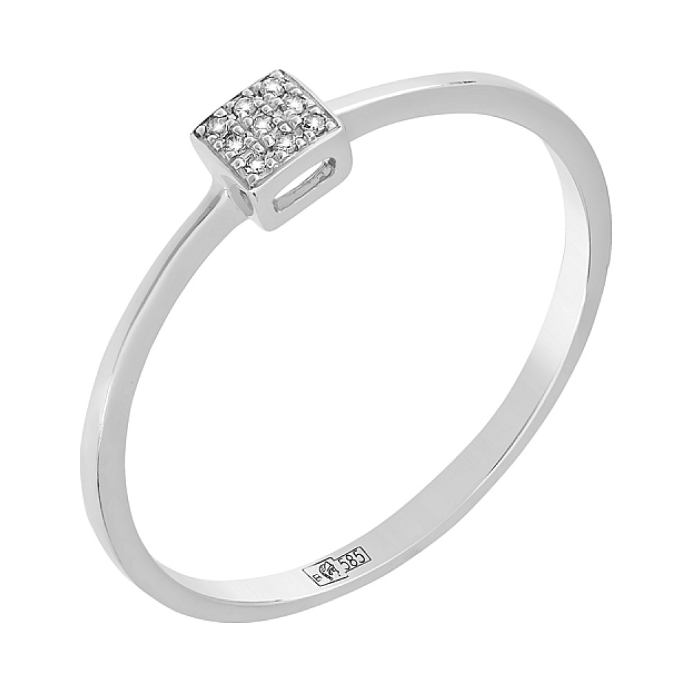 Золотое кольцо с бриллиантом № 107085