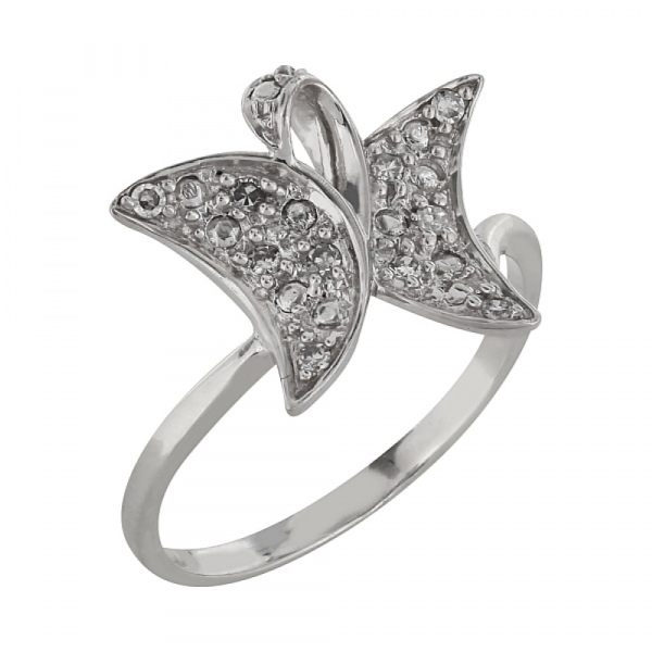 Золотое кольцо с бриллиантом № 83652