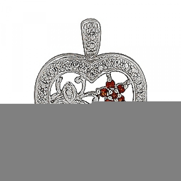 Серебряная подвеска с гранатом № 70036