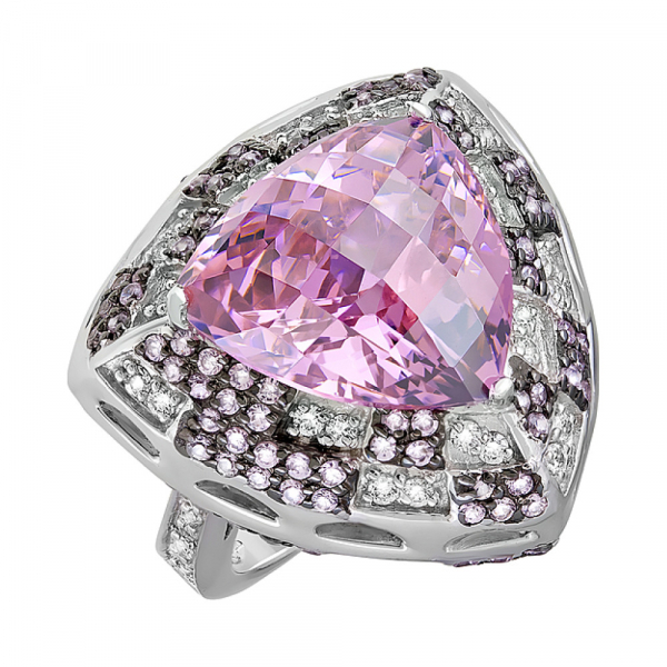 Серебряное кольцо с фианитом № 83553