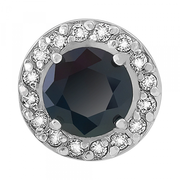 Золотая подвеска с бриллиантом и сапфиром № 107432