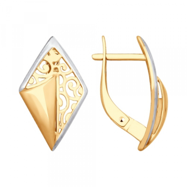 Золотые серьги  б\к № 161609