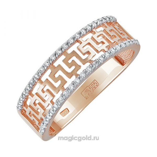 Золотое кольцо с фианитом № 137793