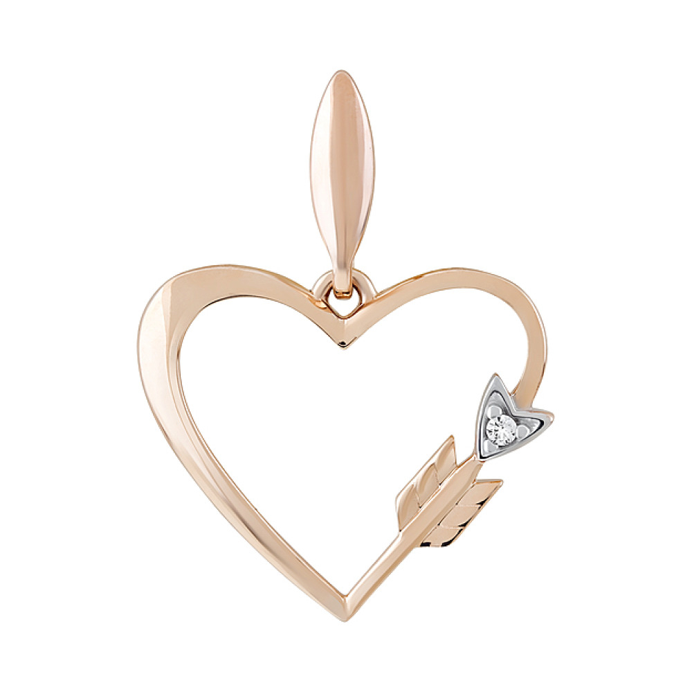 Золотая подвеска с фианитами № 127818