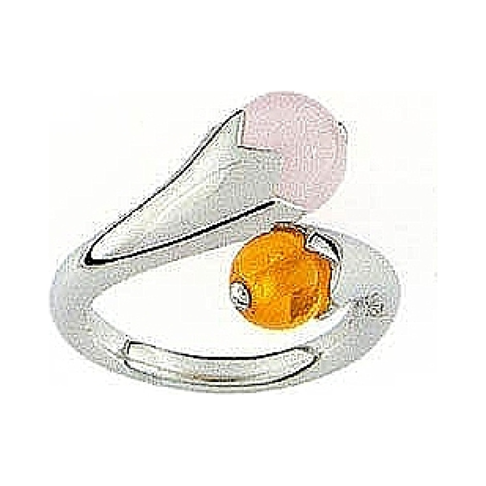 Серебряное кольцо со стеклом № 34834