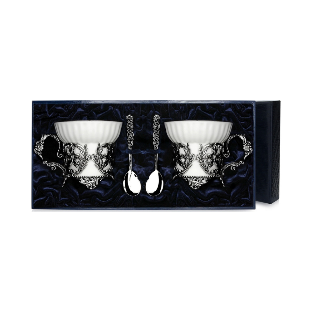 Набор серебряная чайная пара «Симфония»