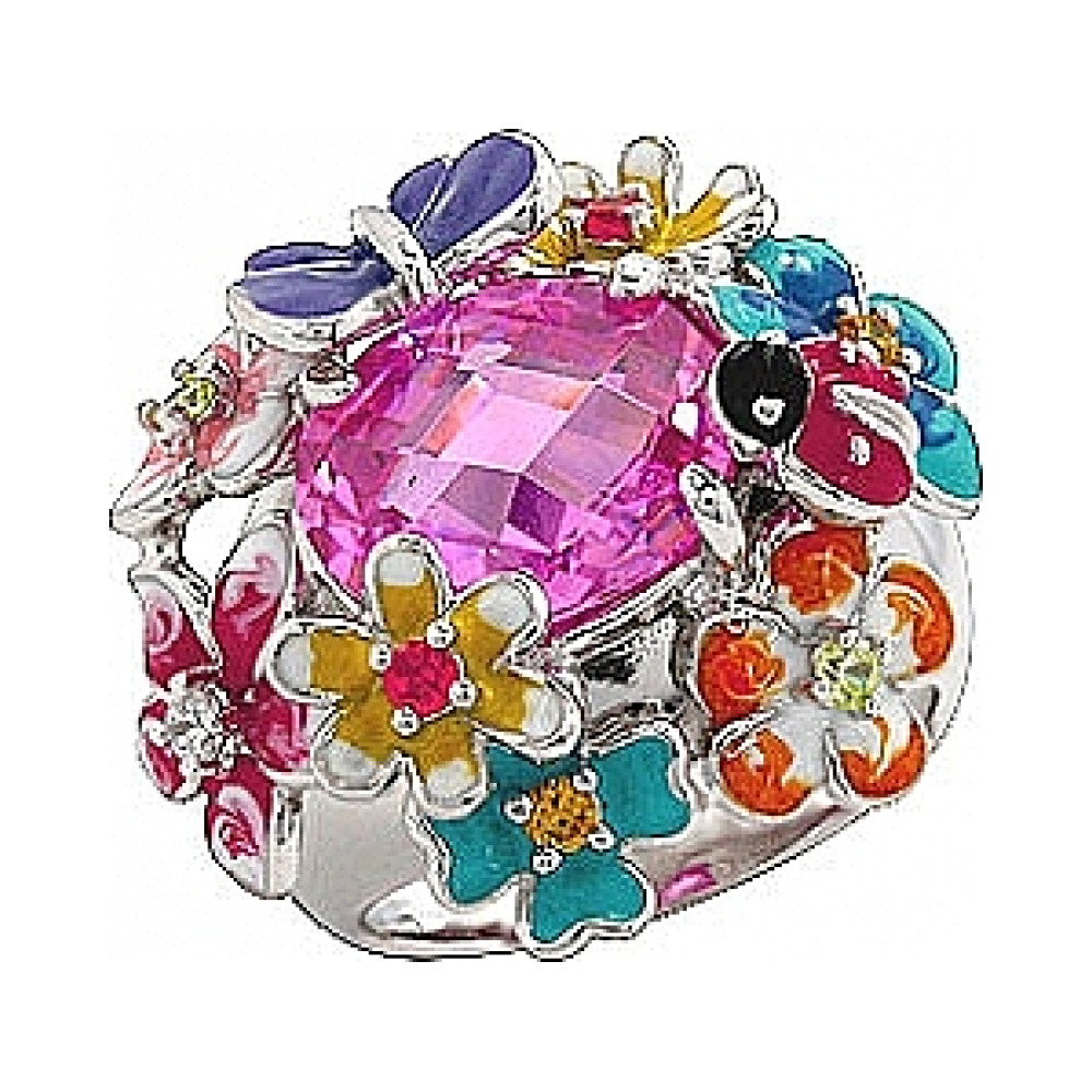 Серебряное кольцо с фианитом № 75157