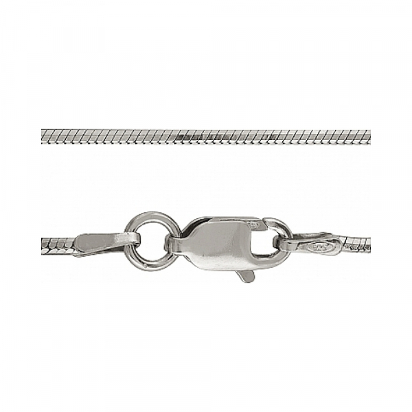 Серебряная цепь снейк мягкий родированная № 100392