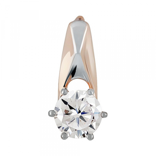 Золотая подвеска с фианитом № 137111