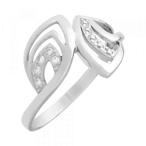 Золотое кольцо с фианитом № 81438