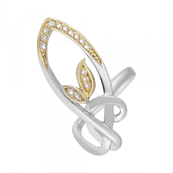 Серебряное кольцо с фианитами № 106231
