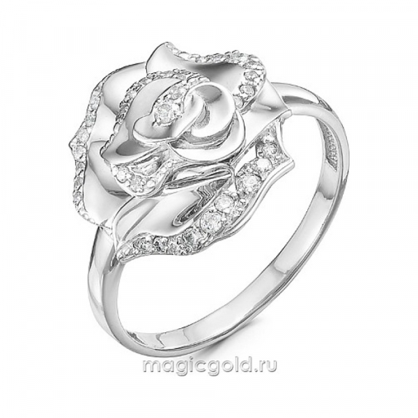 Серебряное кольцо с фианитом № 161251