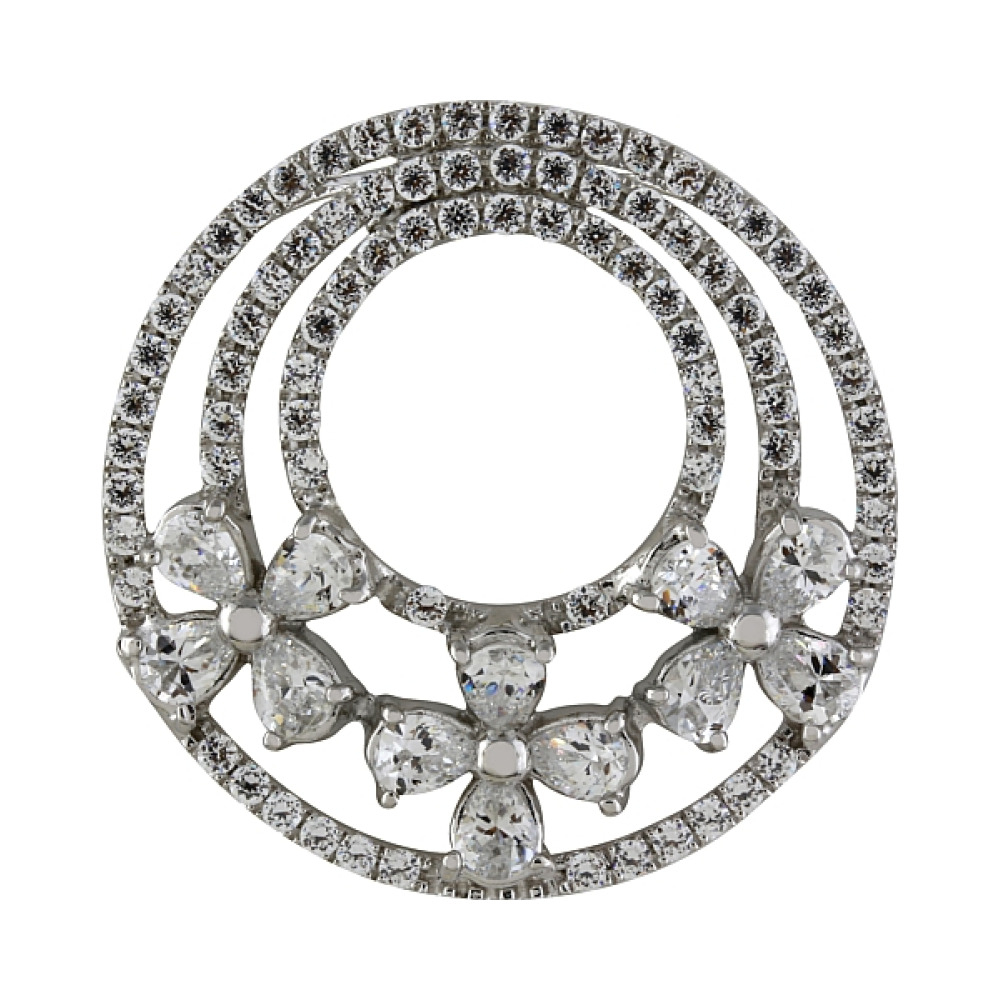 Серебряная подвеска с фианитом № 83180