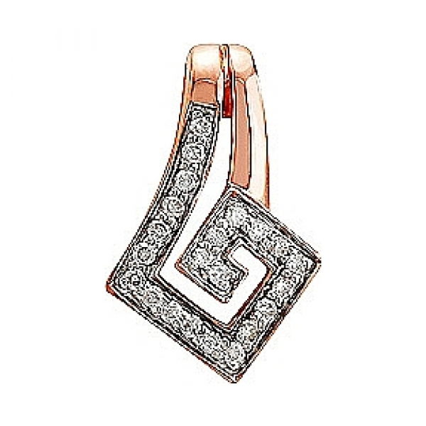 Золотая подвеска с бриллиантами № 81906