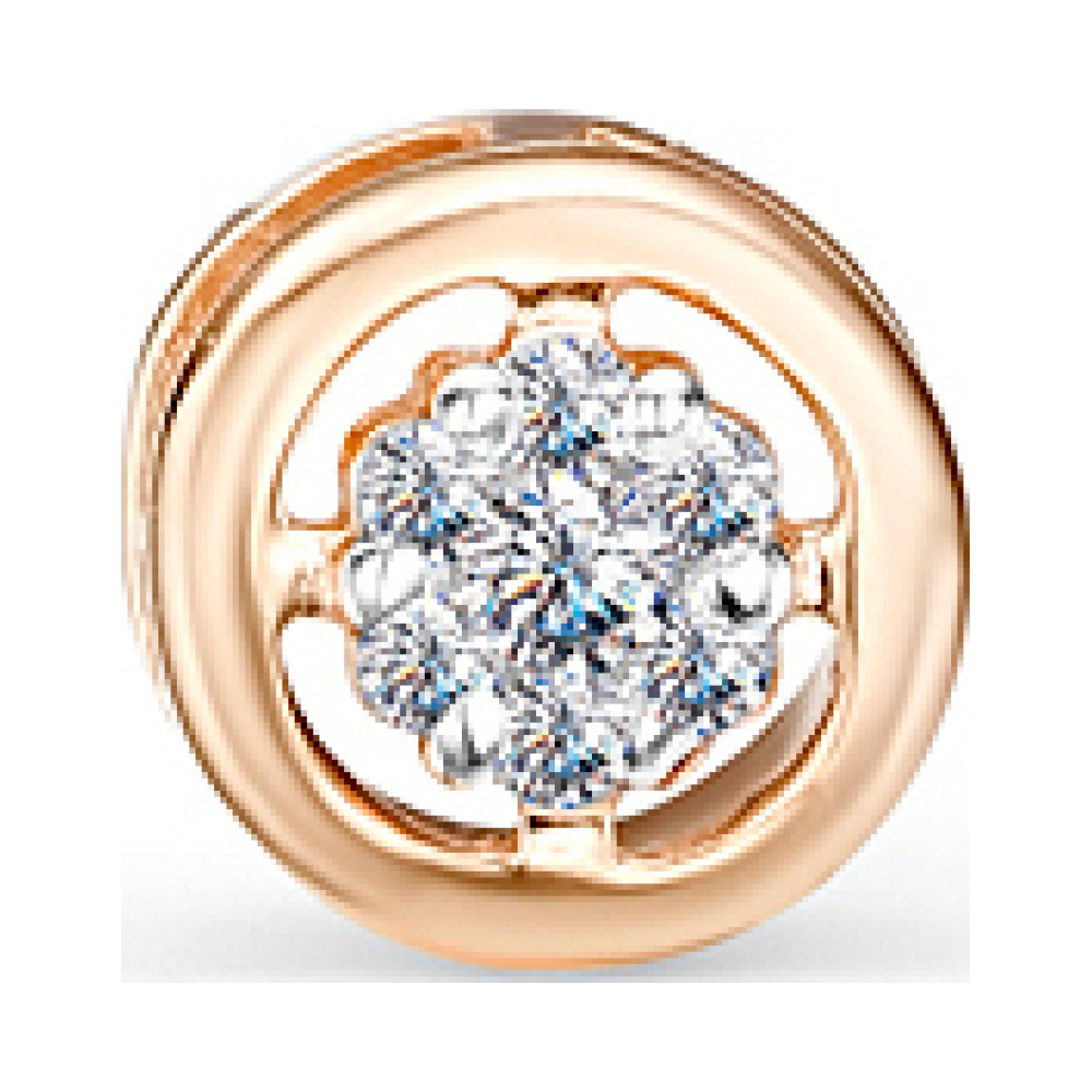 Золотая подвеска с фианитом № 156407