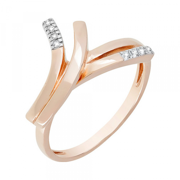 Золотое кольцо с бриллиантом № 29316