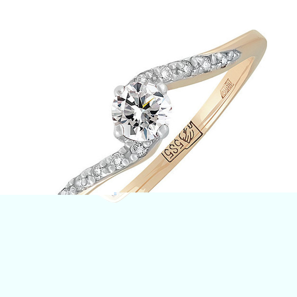 Золотая подвеска с фианитами № 124175