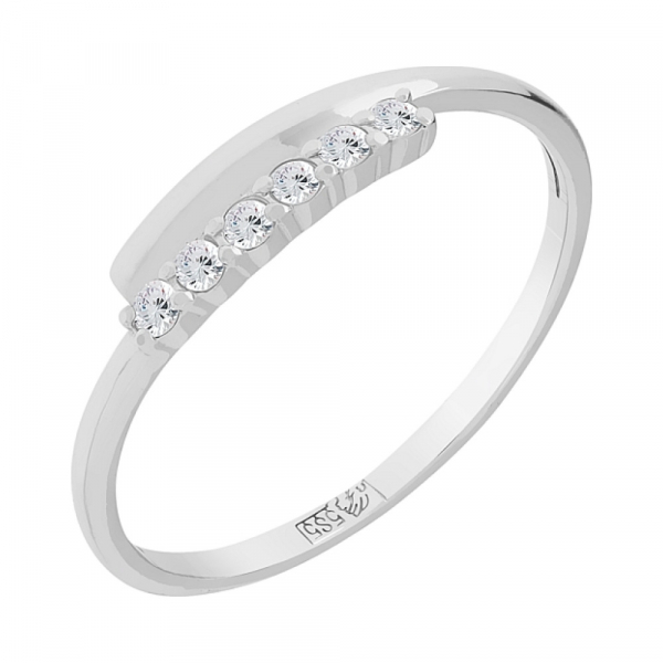 Золотое кольцо с бриллиантом № 75598