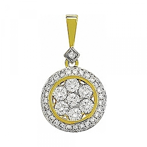 Золотая подвеска с бриллиантом № 83010