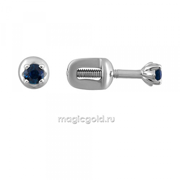 Пуссеты с сапфиром № 159164