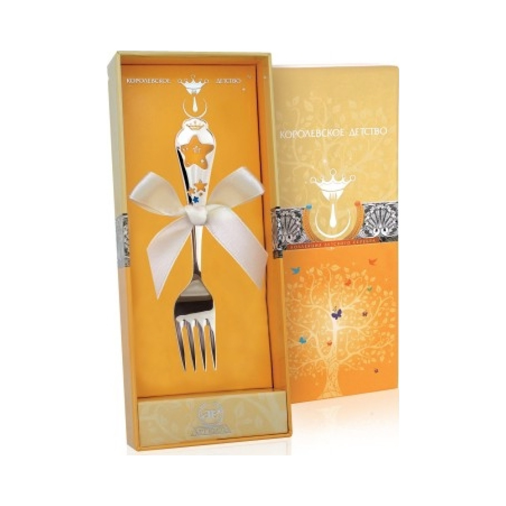 Вилка детская КД "Звезда" с синей эмалью