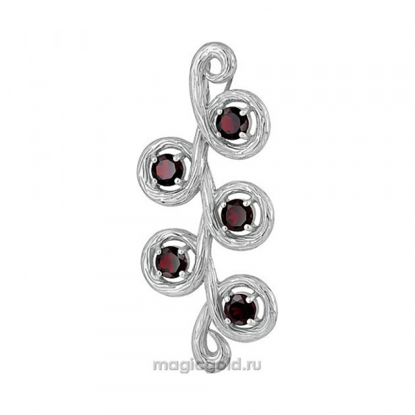 Серебряная подвеска с гранатом № 134791