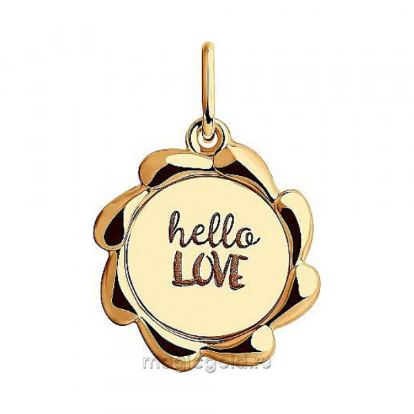 Золотая подвеска без камня № 174082