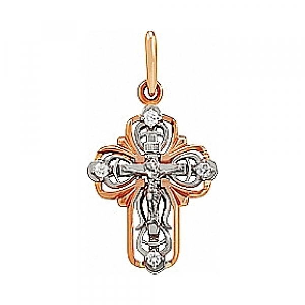 Крест с бриллиантом № 75855