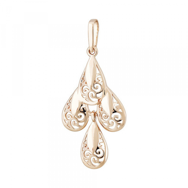 Золотая подвеска без камня № 133244