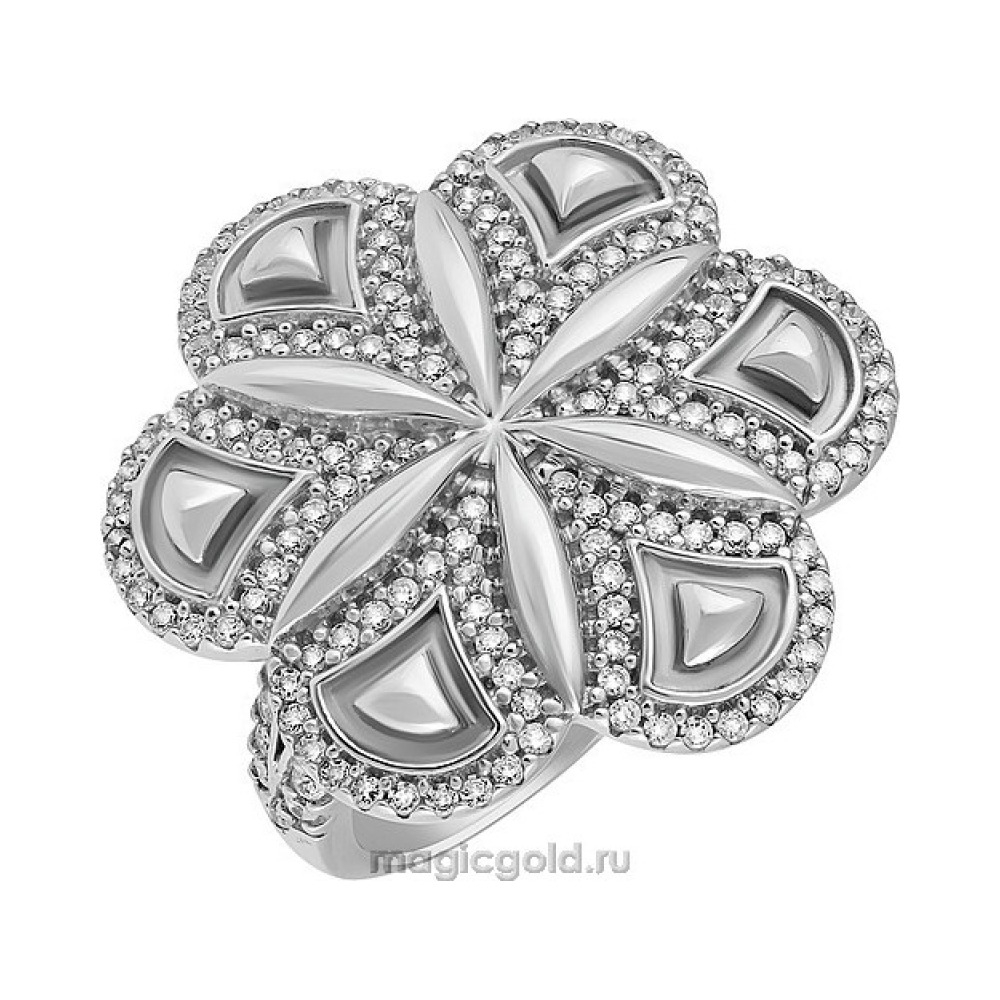 Серебряное кольцо с фианитом № 137413