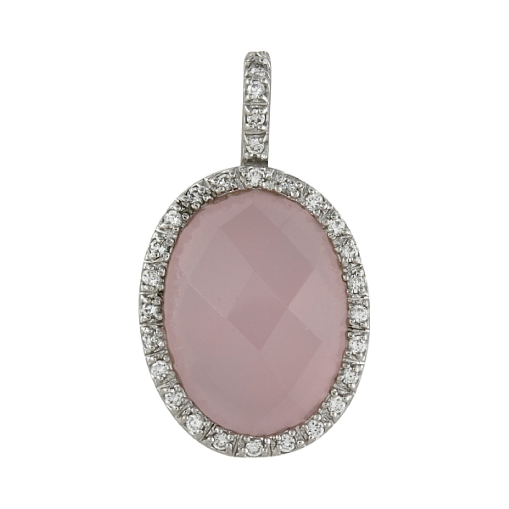 Серебряная подвеска с фианитом № 99431