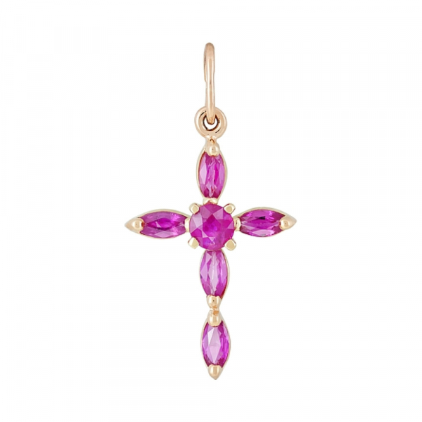 Золотая подвеска с рубином № 113682