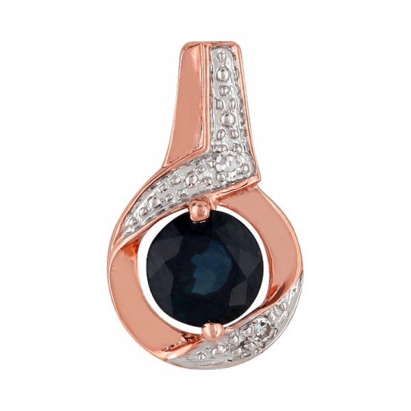 Подвеска с бриллиантом и сапфиром № 98692