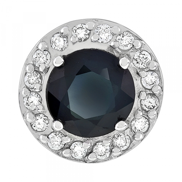 Золотая подвеска с бриллиантом и сапфиром № 112390