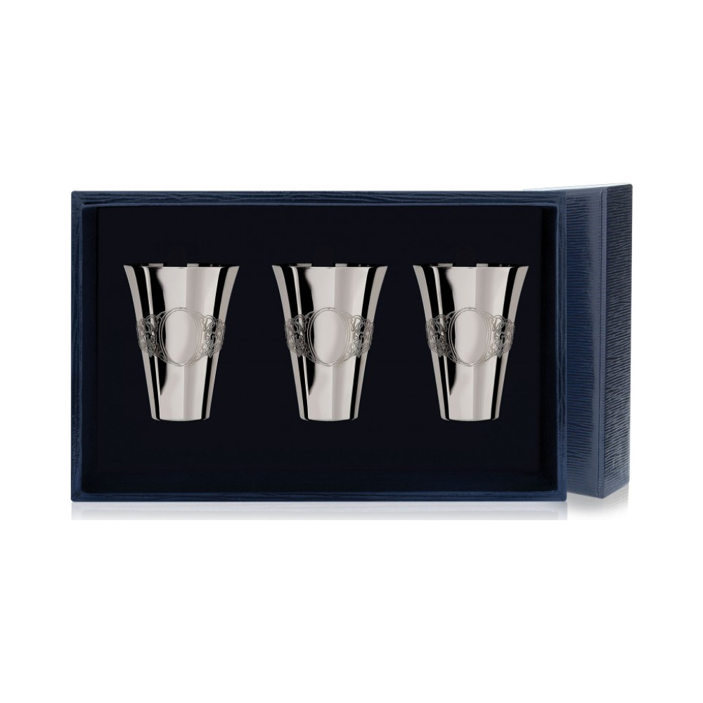 Набор серебряных стопок «Подарочная» из 3 предметов