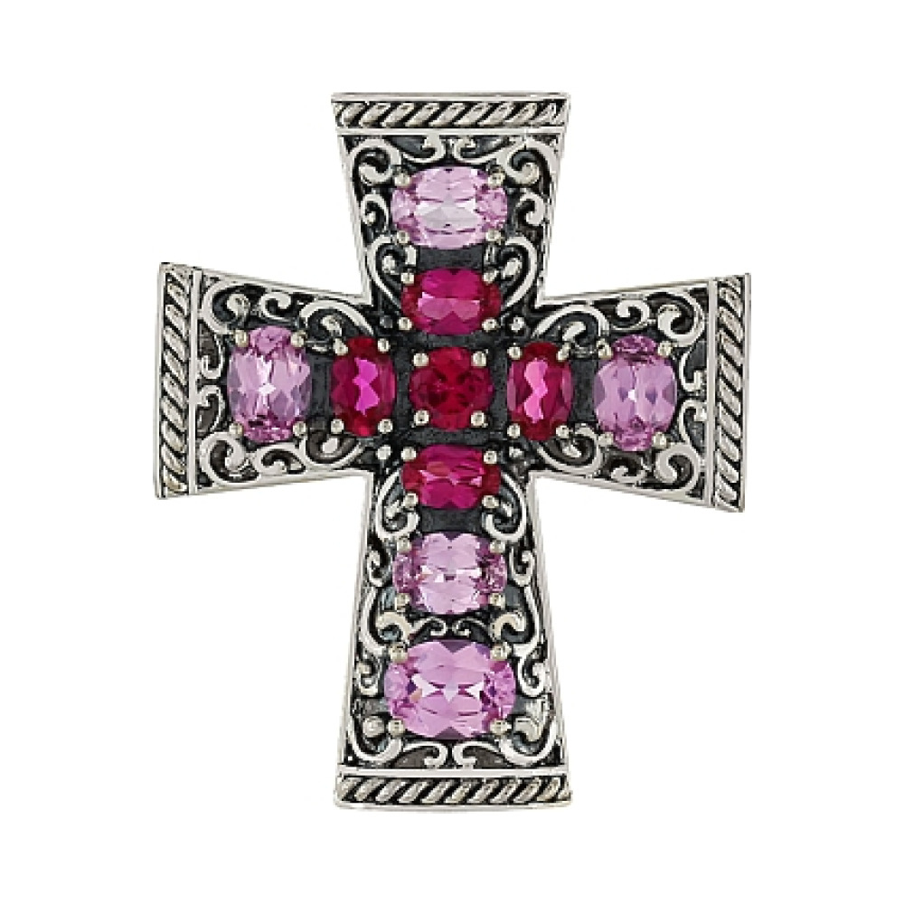 Серебряная подвеска с имитац. корунда № 80502