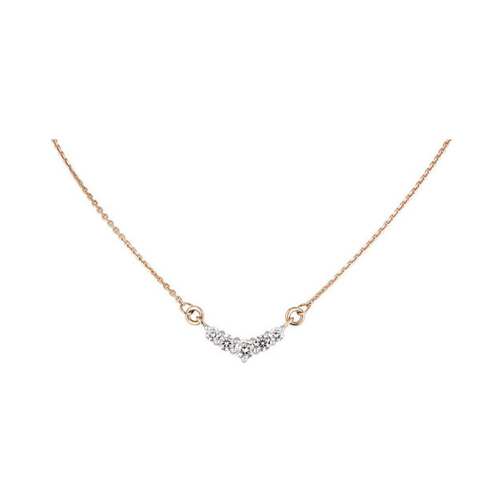 Золотое колье с бриллиантом № 133813