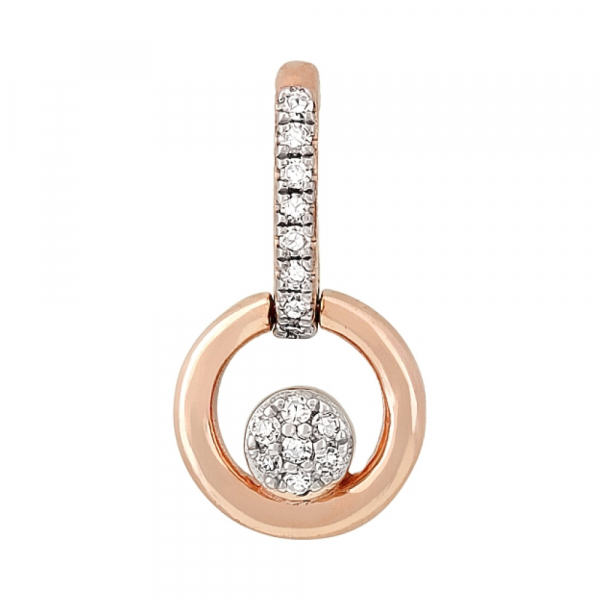 Золотая подвеска с бриллиантом № 113796