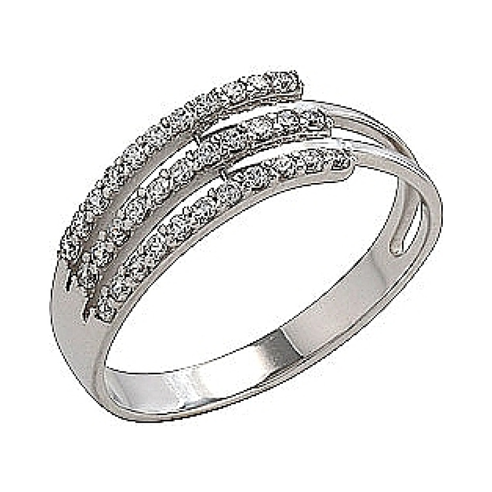 Золотое кольцо с фианитом № 74201